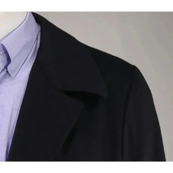 Errico Formicola Napoli Navy Blue Cashmere-Wool Overcoat Coat 46R - Picture 4 of 9